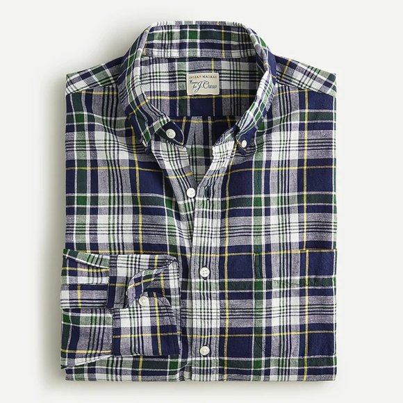 J. Crew Slim Indian madras shirt in plaid - Picture 1 of 3